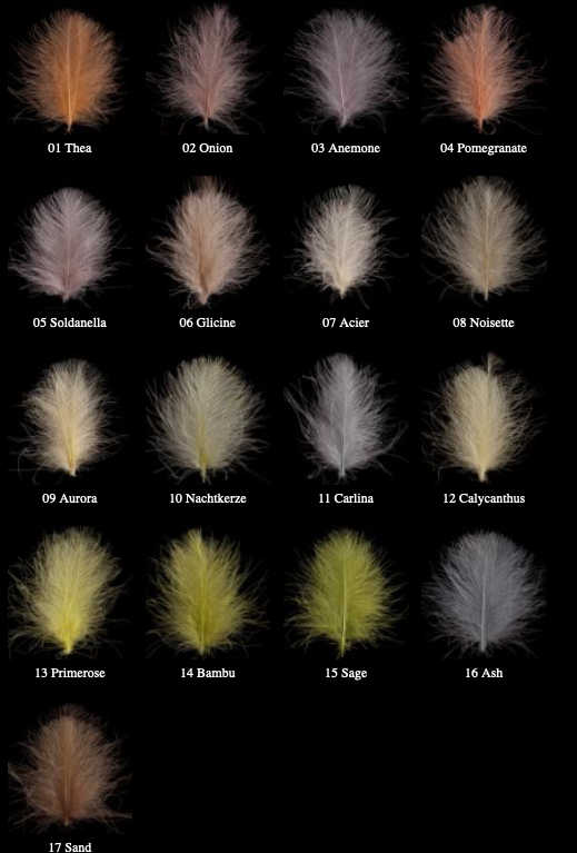 naturally dyed cdc feathers