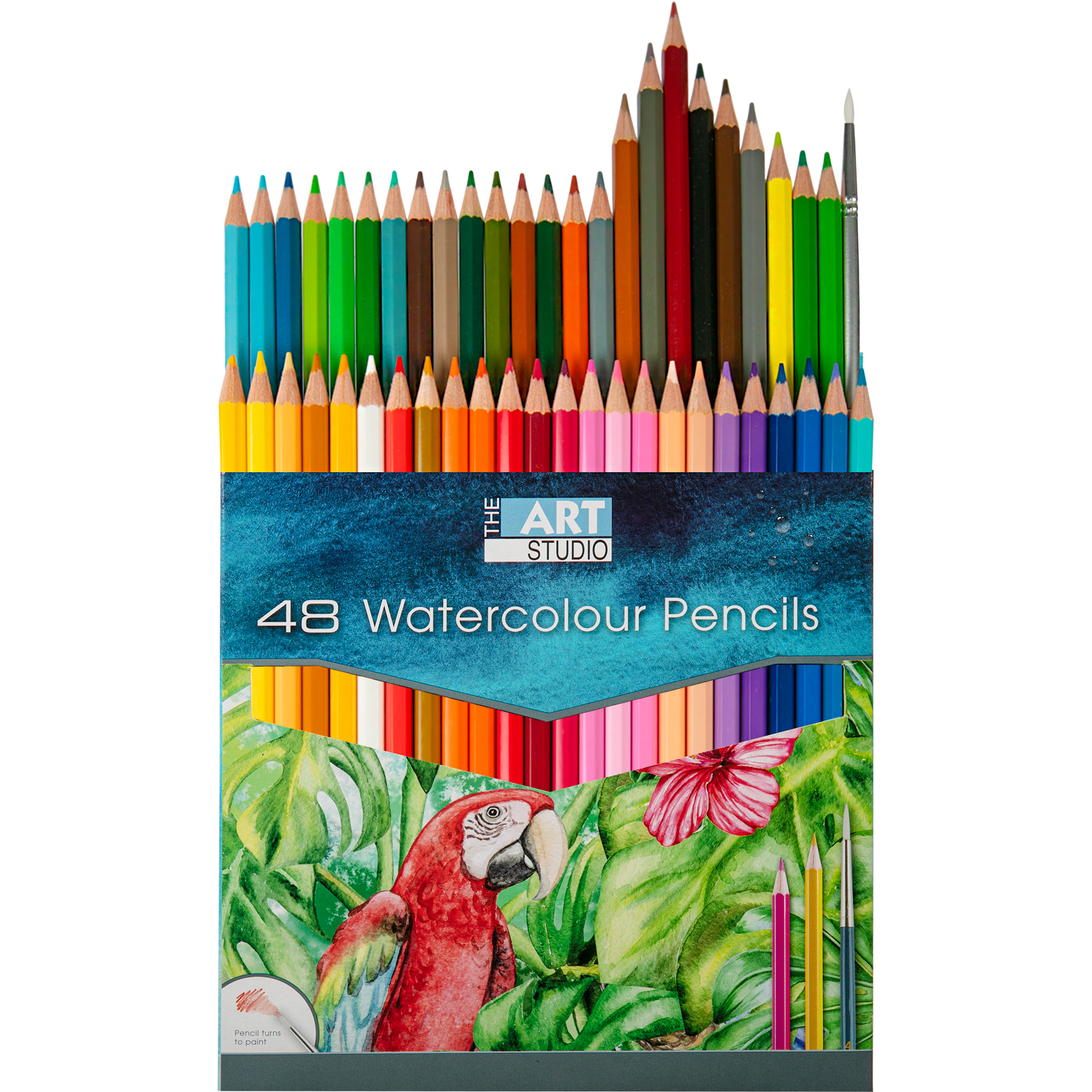 Image of The Art Studio Watercolour Pencils Assorted Colours 48 Pack