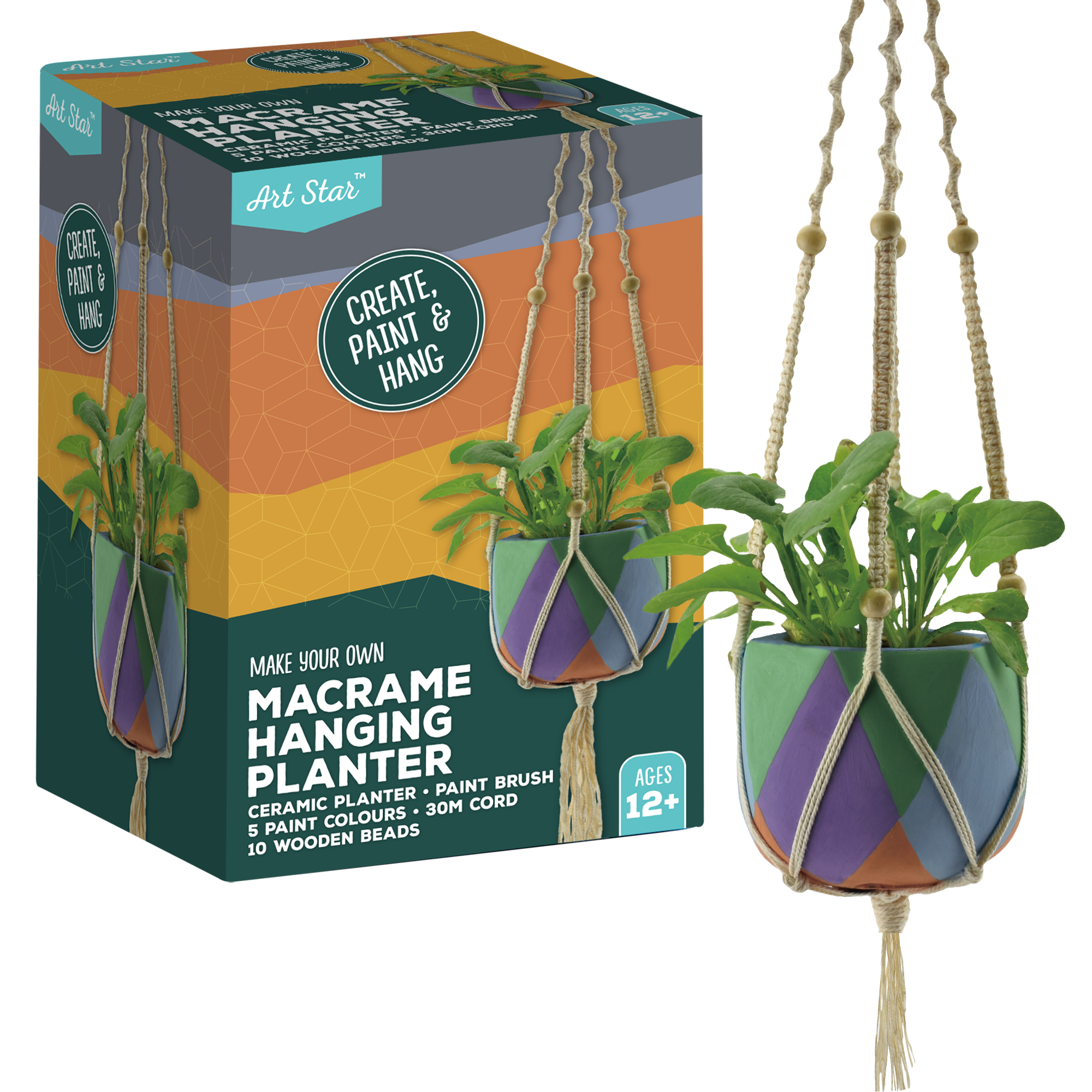 Image of Art Star Make Your Own Macrame Hanging Plant Pot
