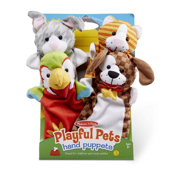 Image of Melissa & Doug - Hand Puppets - Playful Pets