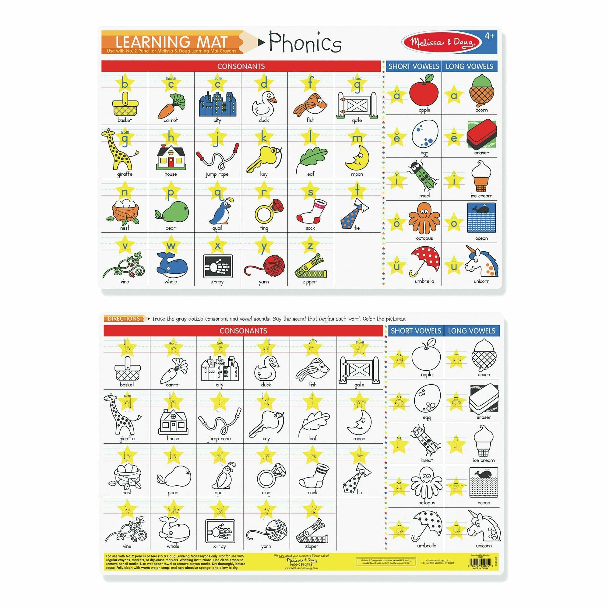 Image of Melissa & Doug - Phonics Write-A-Mat