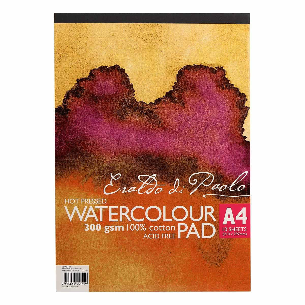 Image of Eraldo Di Paolo A4 Hot Pressed Watercolour Pad 300gsm 10 Sheets