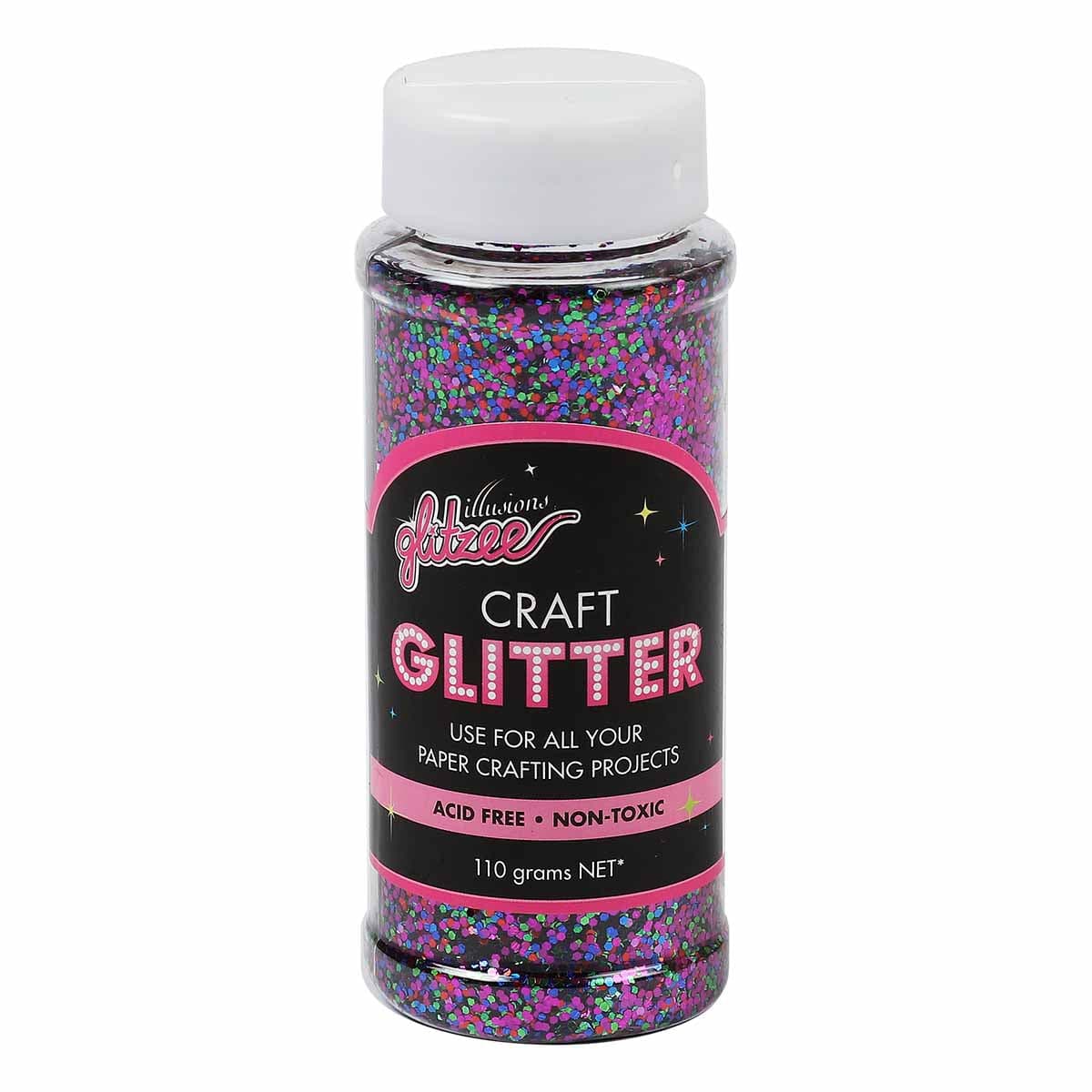 Image of Illusions Glitzee Glitter Jar Multi Coloured 110g