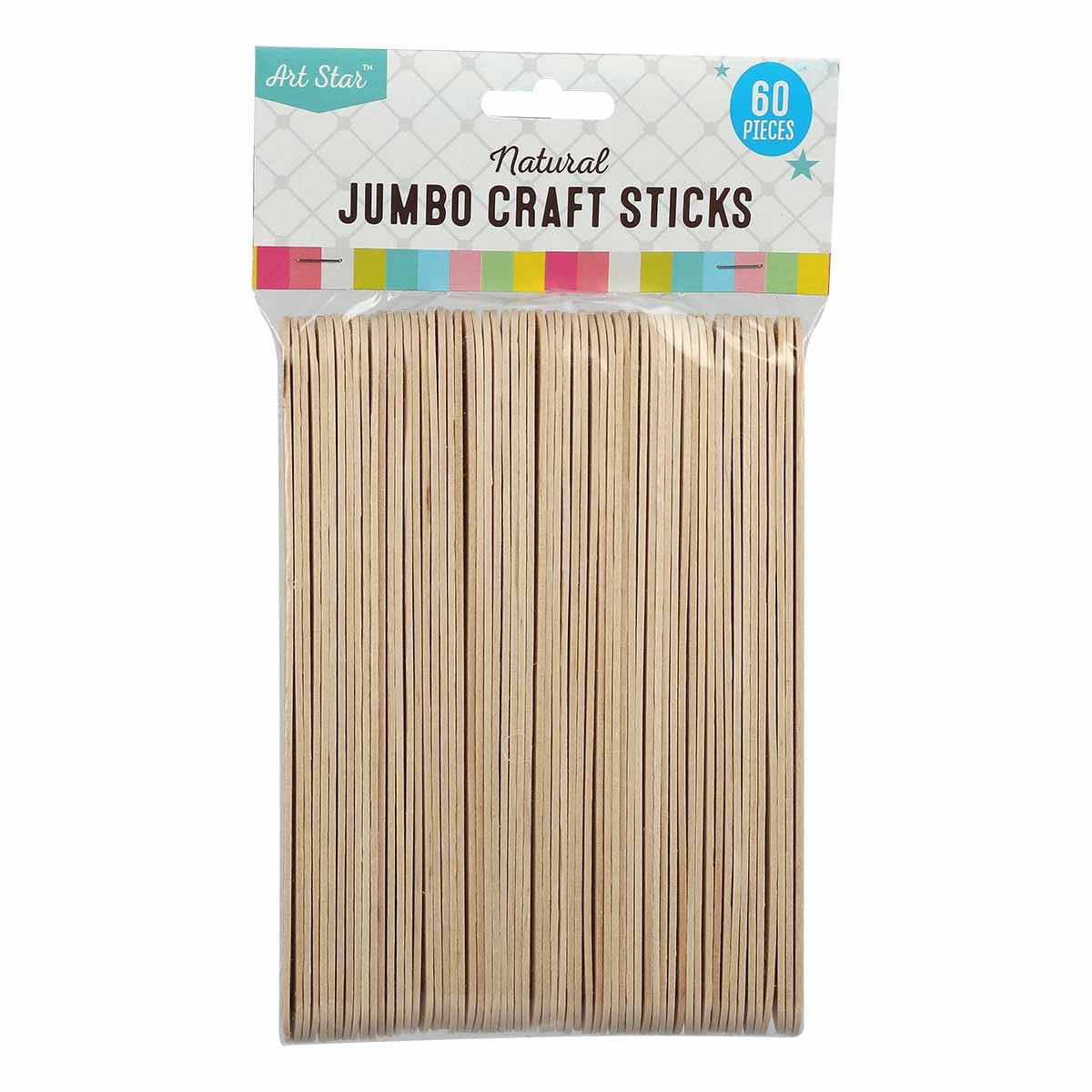 Image of Art Star Natural Jumbo Craft Sticks 60 Pieces