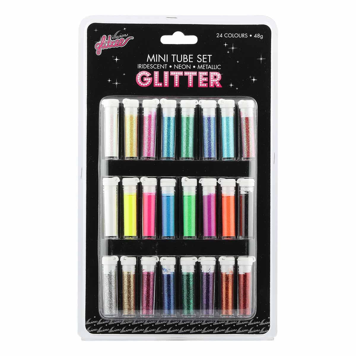 Image of Illusions Glitzee Mini Glitter Tube 2g (24 Pieces)