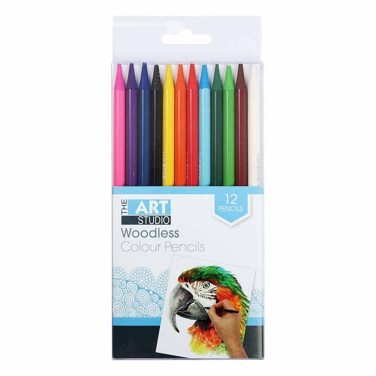 Image of The Art Studio Woodless Colour Pencils (12 Pack)