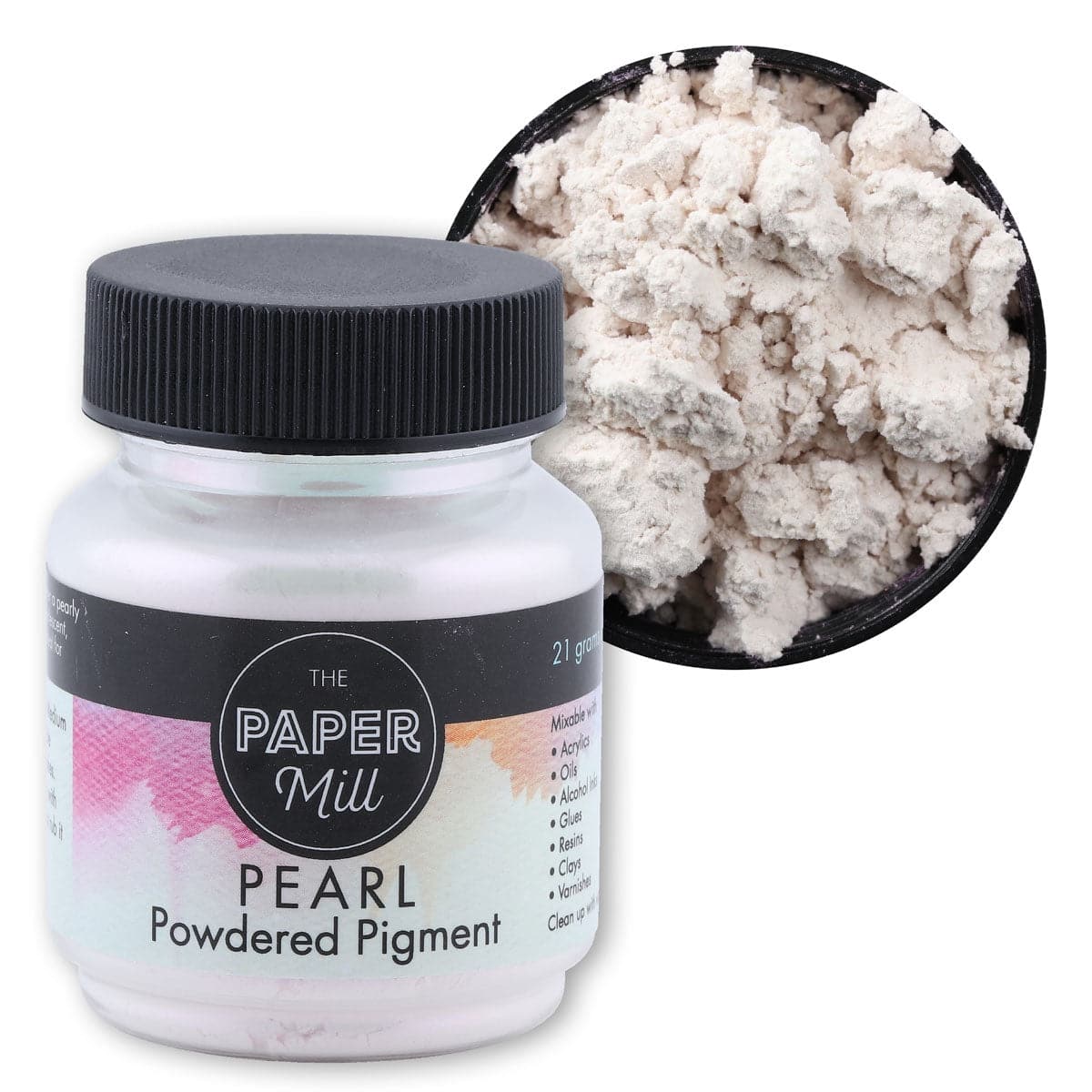 Image of The Paper Mill Pearl Powder Pigment 21g - Iridescent White