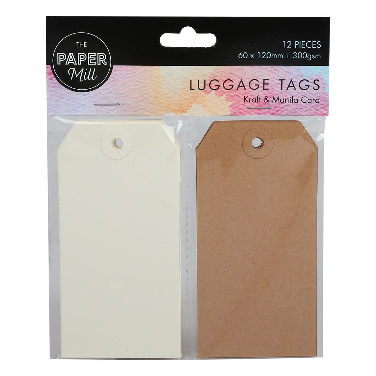 Image of The Paper Mill Medium Kraft and Manila Tags 12 Pieces