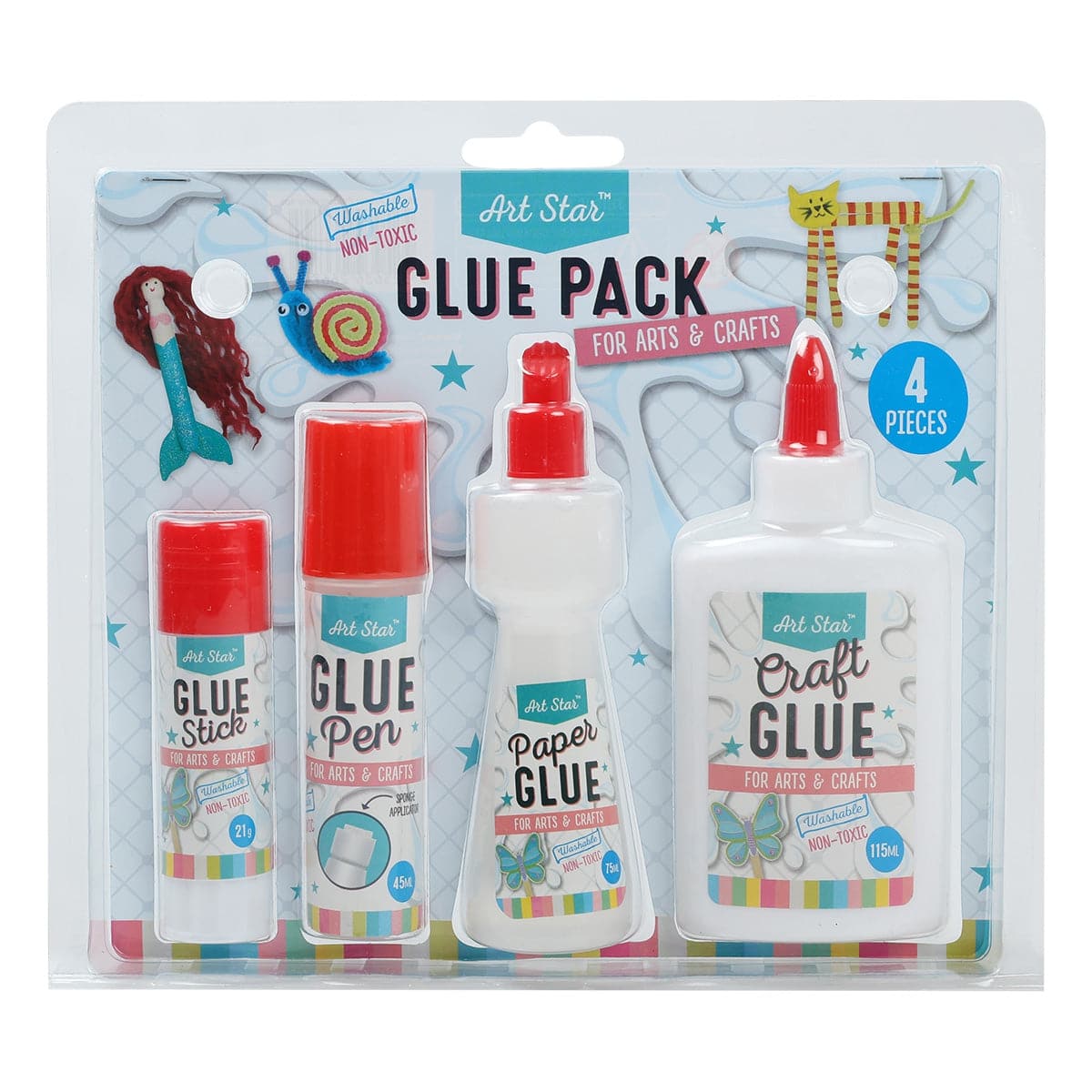 Image of Art Star Non Toxic Student Glue Set 4 Pack