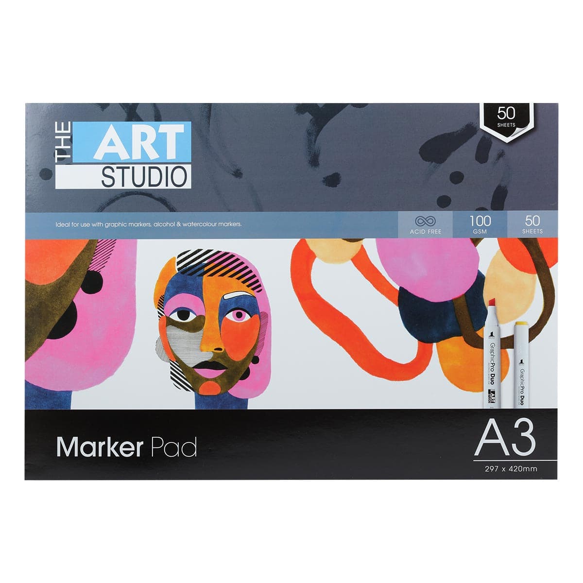 Image of The Art Studio Marker Paper 100gsm A3 50 Sheets