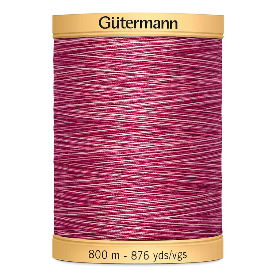 Image of Gutermann 100% Natural Cotton Sewing Thread 800mt - 9969 - Varigated Plum Berry