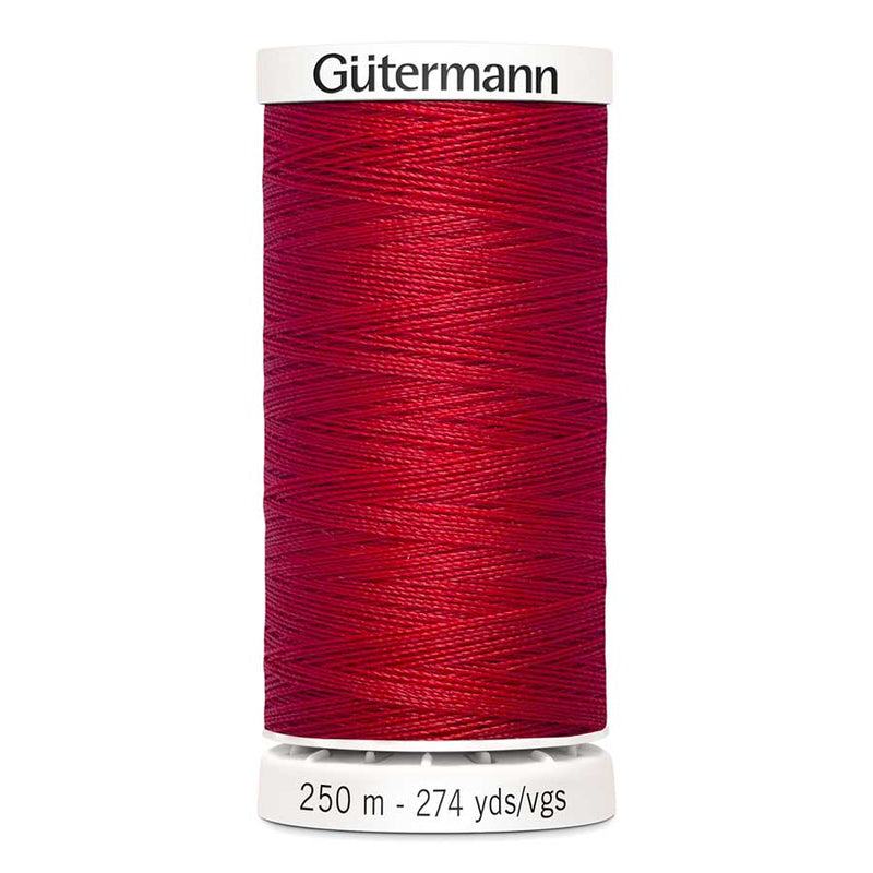 Dark Red Gutermann Sew-All Polyester Sewing Thread 250mt - 156 - Bright Red Sewing Threads