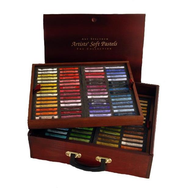 Image of Art Spectrum Standard Pastel Deluxe Wooden Box Set Of 154 Assorted