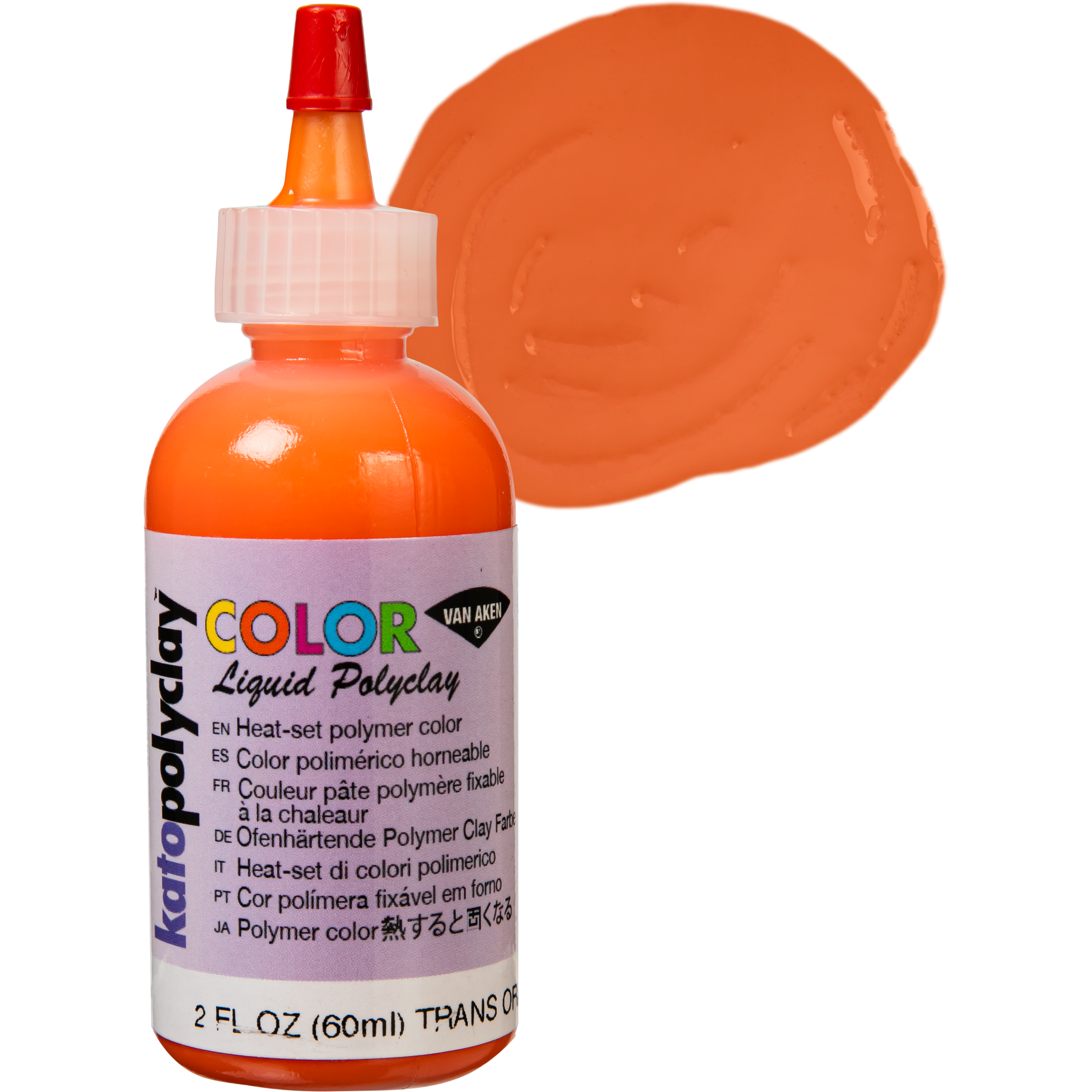 Image of Kato Overbaked Liquid Polymer Clay, Liquid Polyclay-Orange 56ml