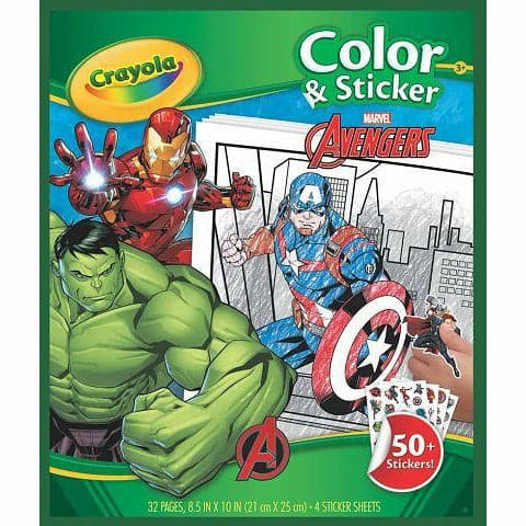 Image of Crayola Color & Sticker Book: Marvel Avengers