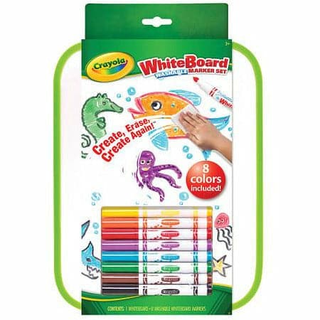 Image of Crayola Dry Erase Board with 8ct Washable Markers