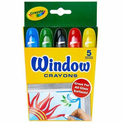 Image of Crayola 5 Washable Window Crayons (Twistable)