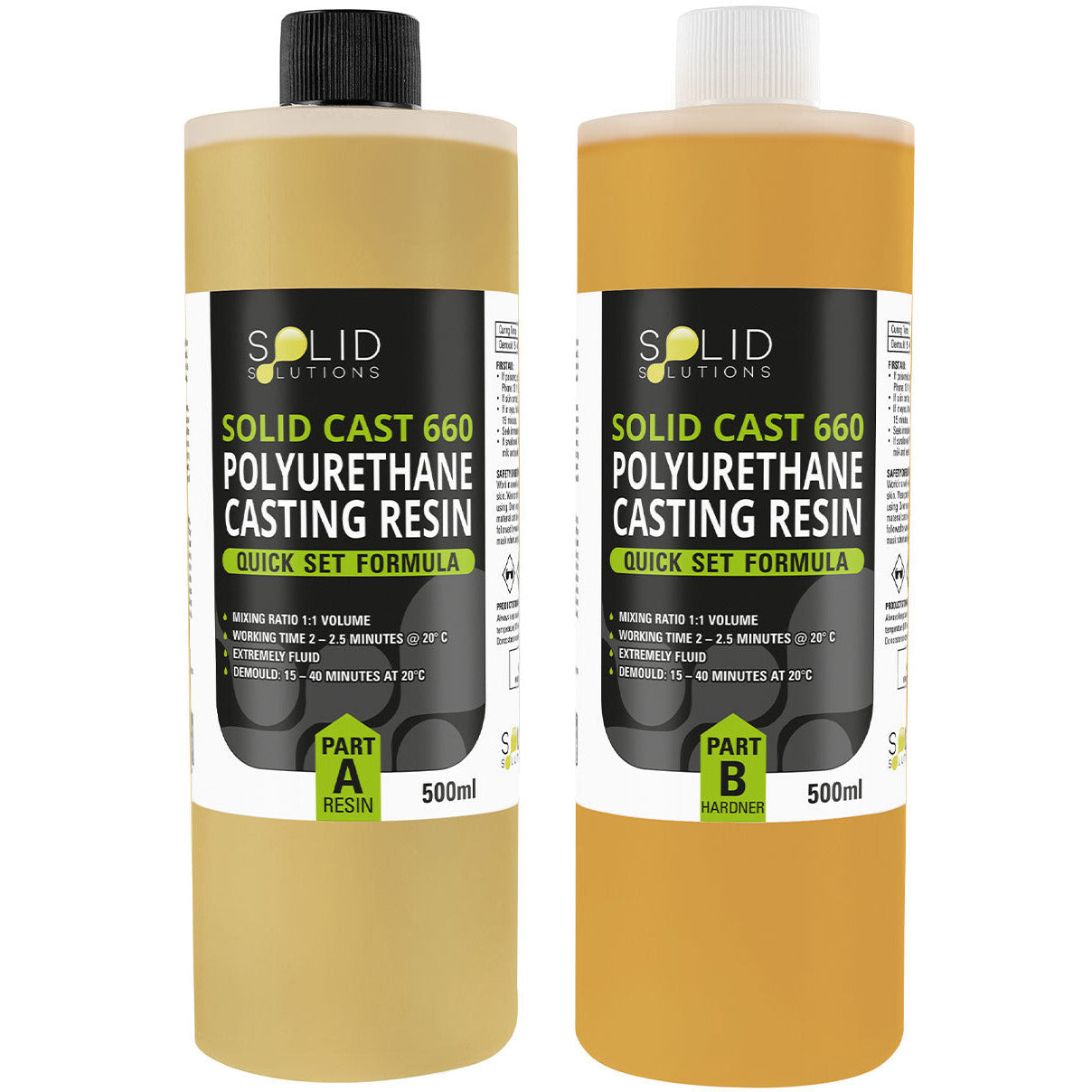 Image of Solid Solutions Solid Cast 660 Polyurethane Casting Resin 1:1 1Litre Kit