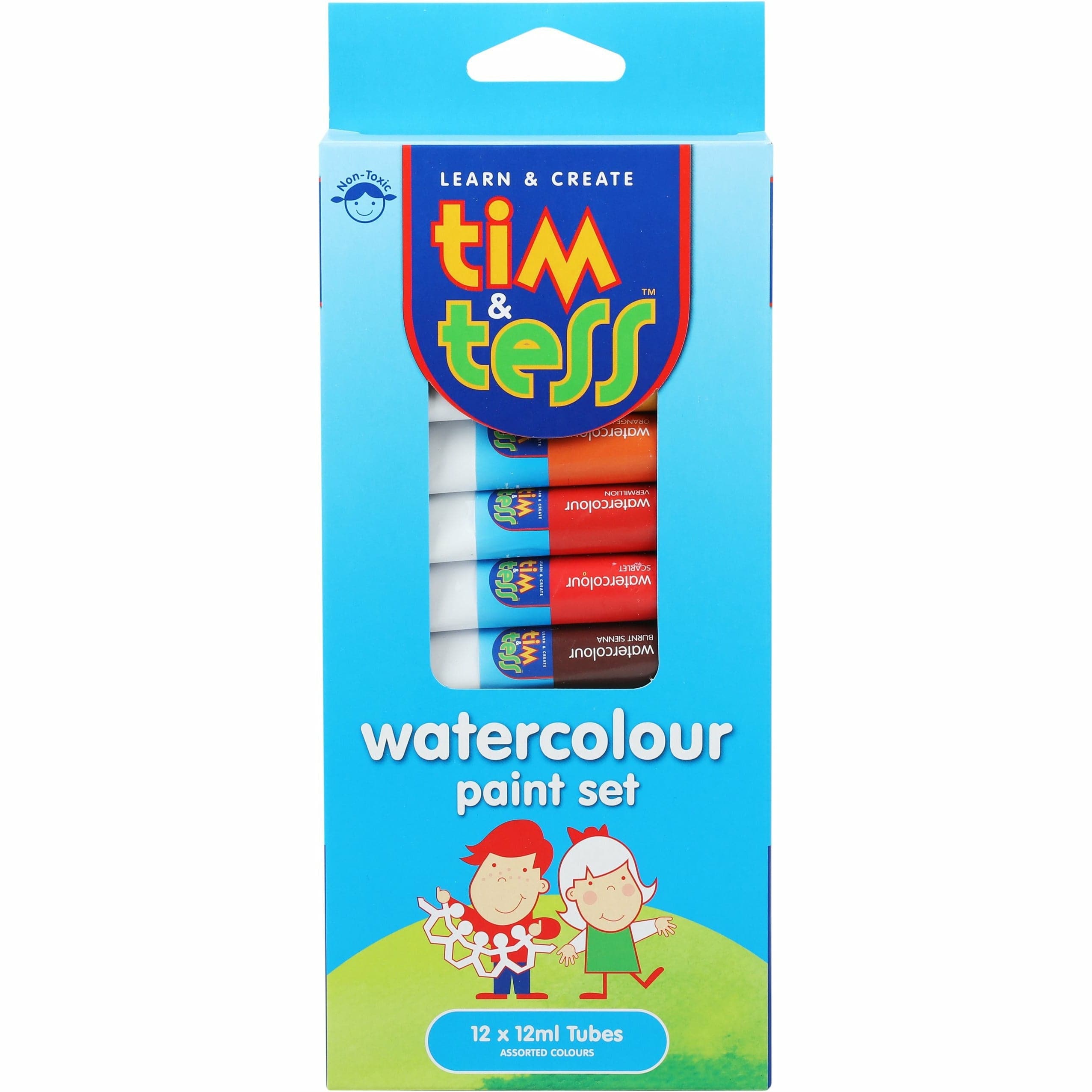 Image of Tim & Tess Watercolour Paint Set 12 x 12mL