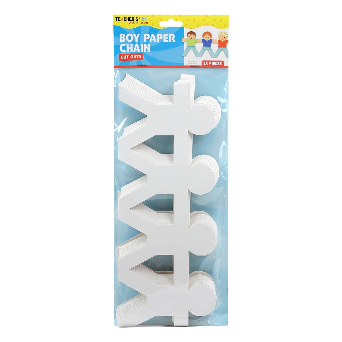 Image of Teacher's Choice Boy Paper Chain Cut Outs 25 Pieces