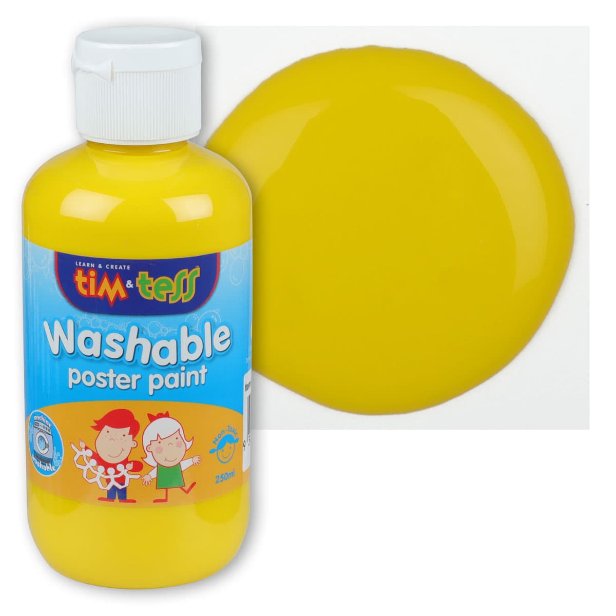 Image of Tim & Tess Children's Washable Poster Paint Yellow 250ml