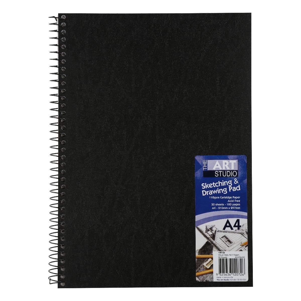 Image of The Art Studio A4 Sketching & Drawing Pad 110gsm 50 Sheets