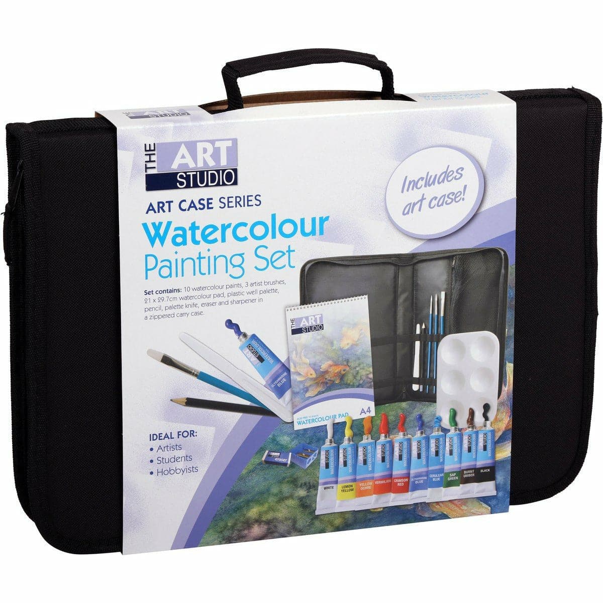 Image of The Art Studio Watercolour Painting Set Art Case Series