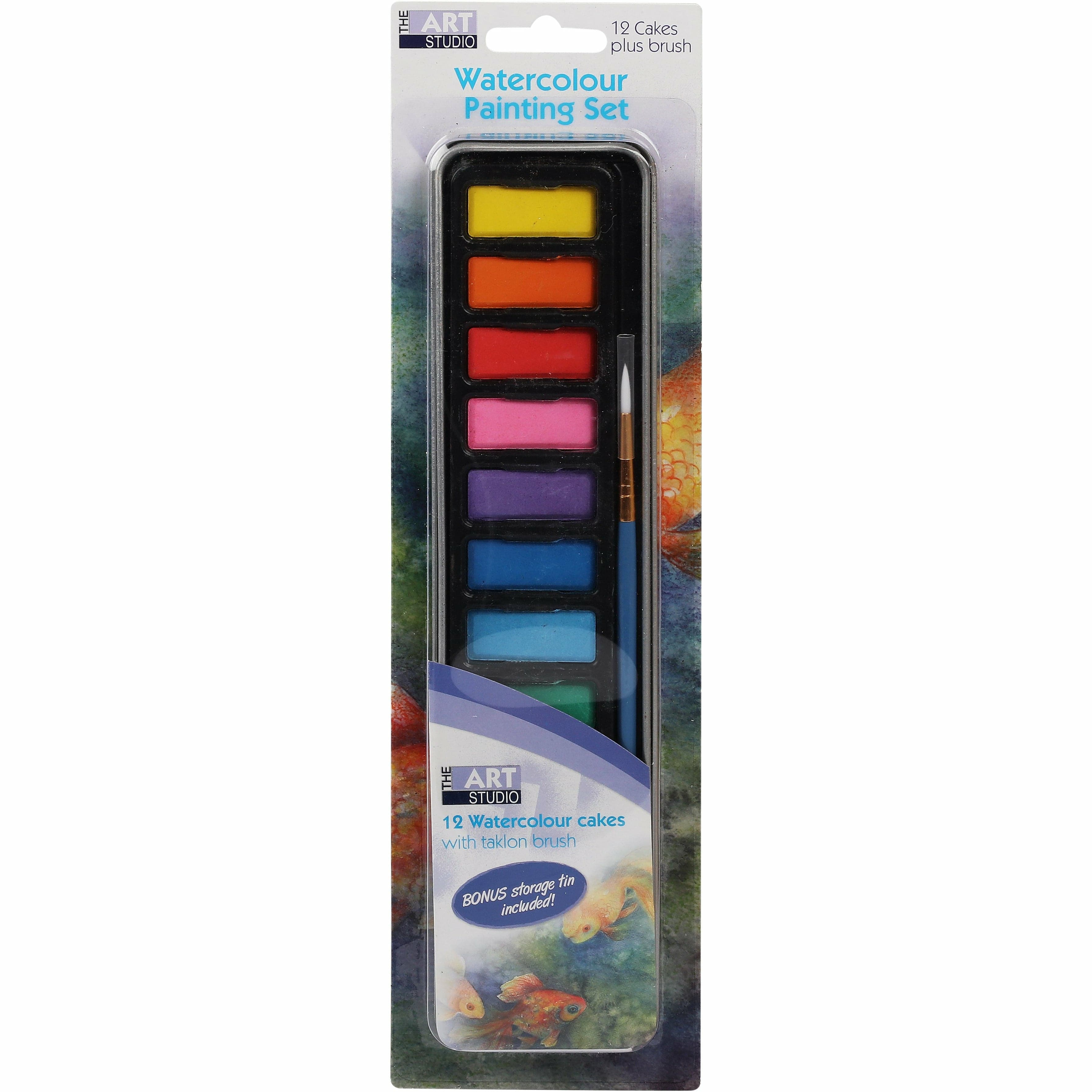 Image of The Art Studio Watercolour Painting Set With Bonus Tin