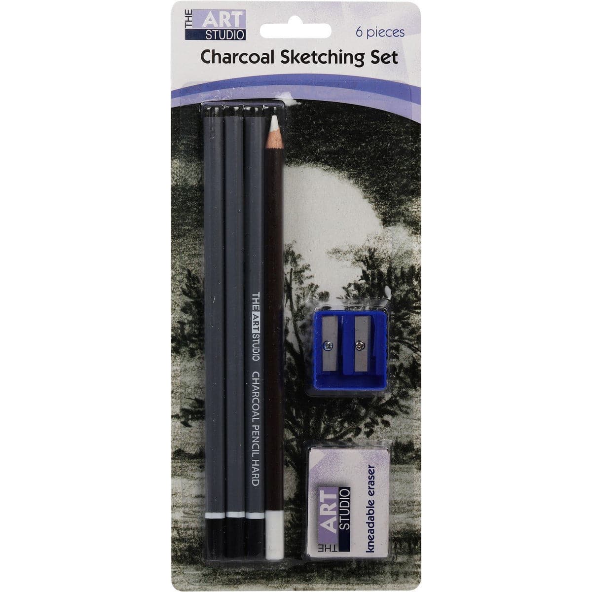 Image of The Art Studio Charcoal Sketching Set (6 Pieces)