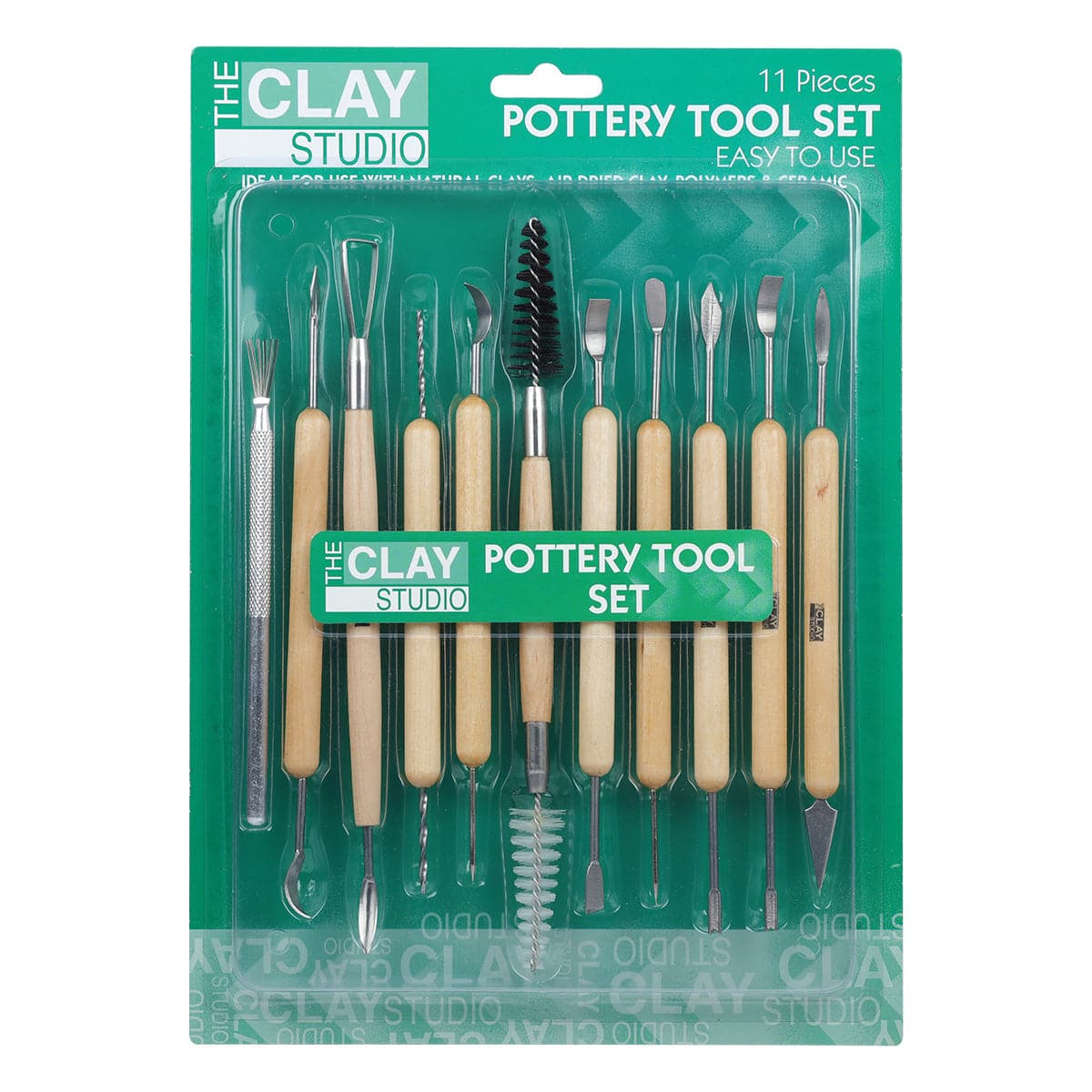 Image of The Clay Studio Clay Pottery Tool Set (11 Pieces)