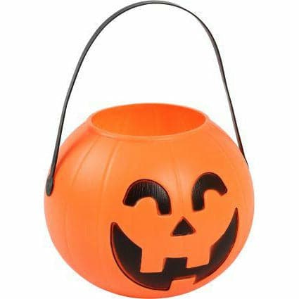 Image of Art Star Halloween Pumpkin Plastic Treat Bucket