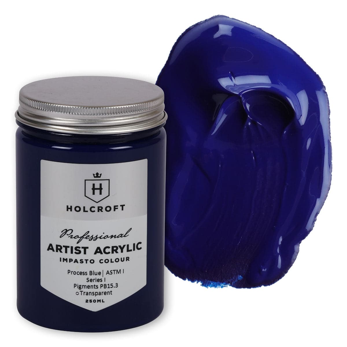 Image of Holcroft Professional Acrylic Impasto Paint Process Blue 250ml