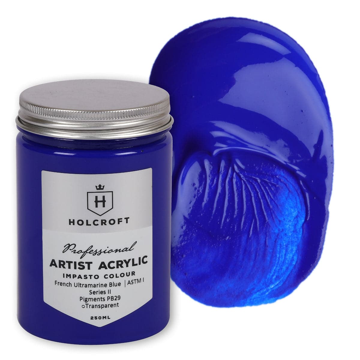 Image of Holcroft Professional Acrylic Impasto Paint French Ultramarine Blue S2 250ml