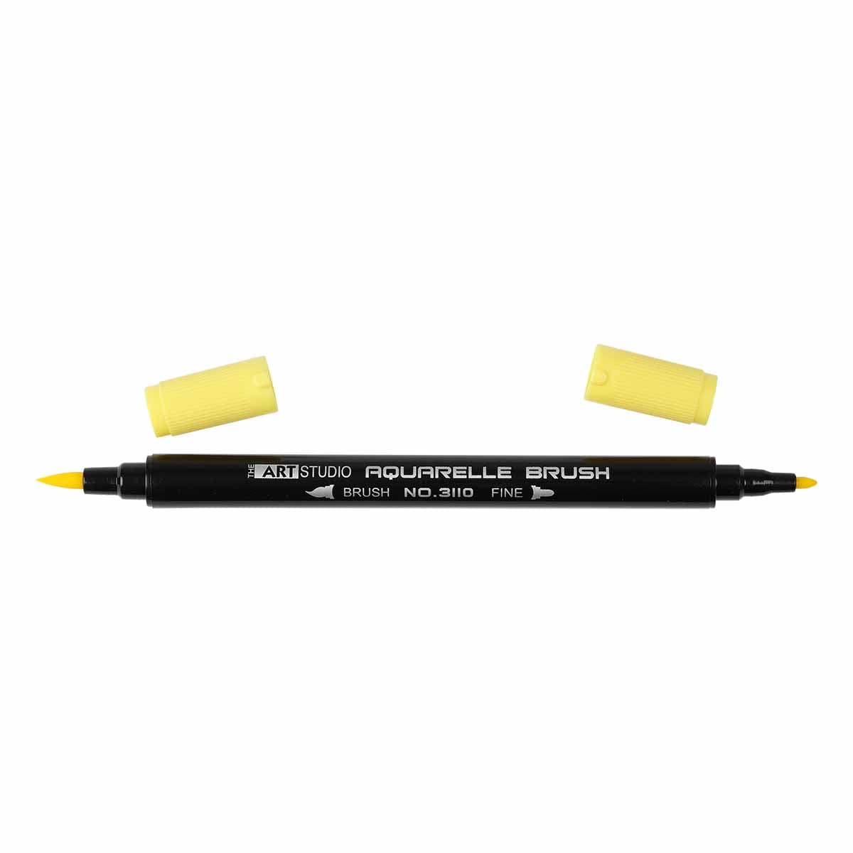 Image of The Art Studio Dual Tip Brush Pen Yellow