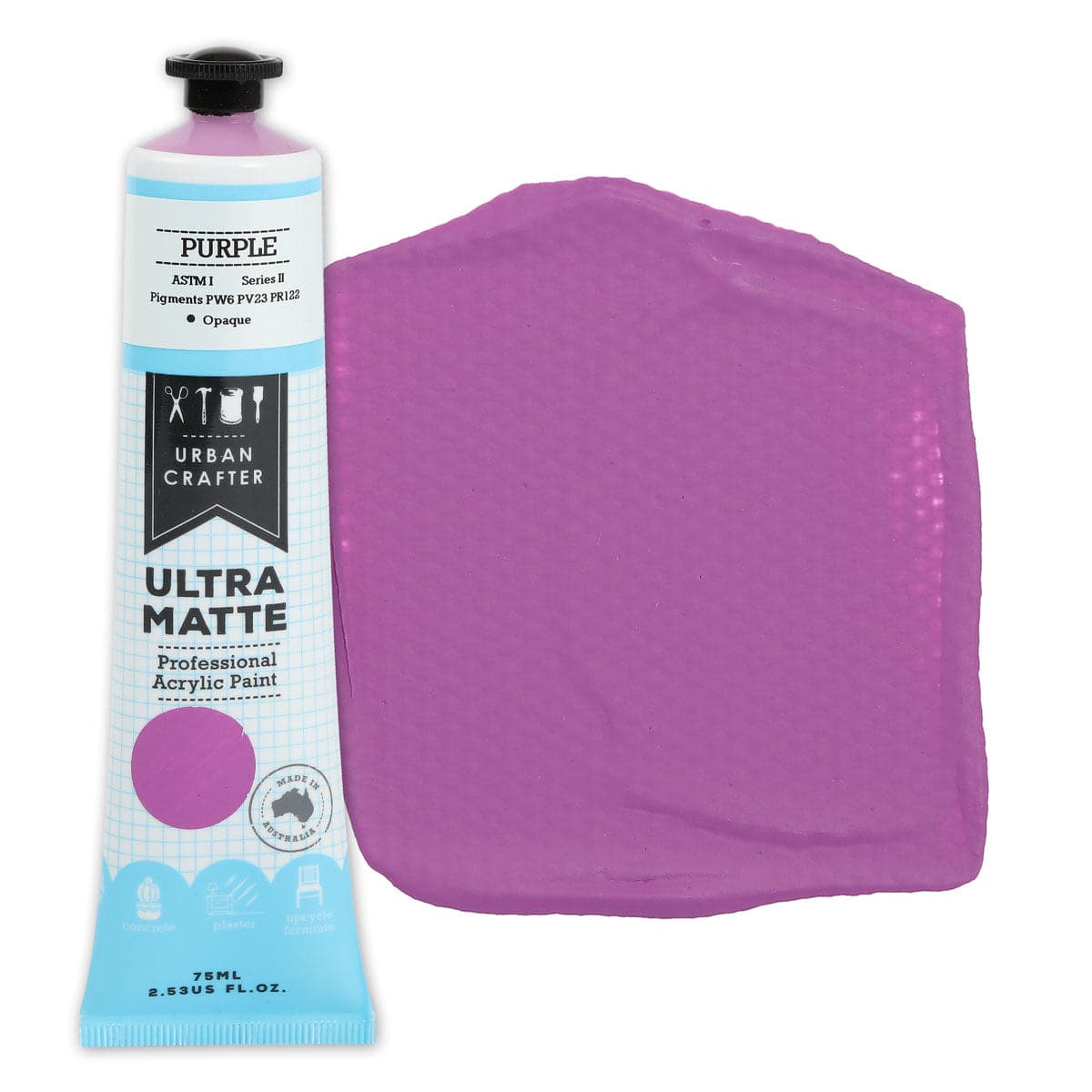 Image of Urban Crafter Ultra Matte Acrylic Paint Purple Opaque S2 ASTM1 75ml