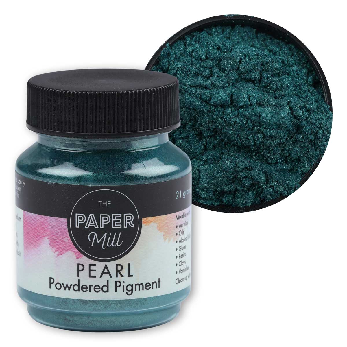 Image of The Paper Mill Pearl Powdered Pigment Palm Green 21g