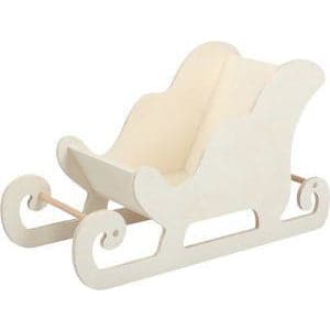 Image of Make A Merry Christmas Jumbo Plywood Sleigh 50cm x 20cm x 29cm