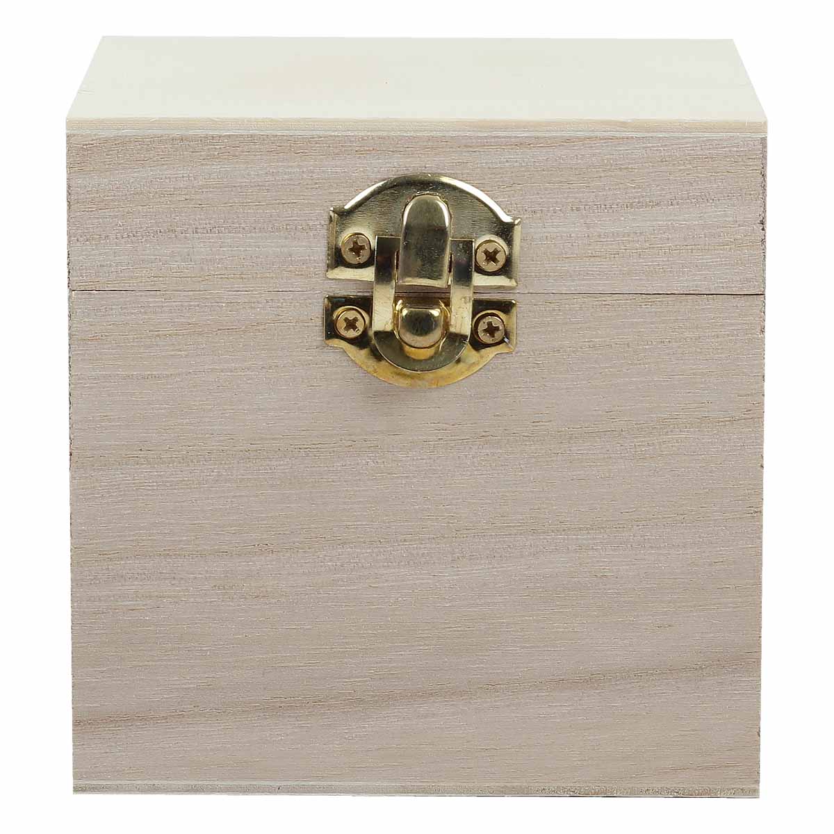 Image of Tim & Tess Wooden Cube Box with Latch