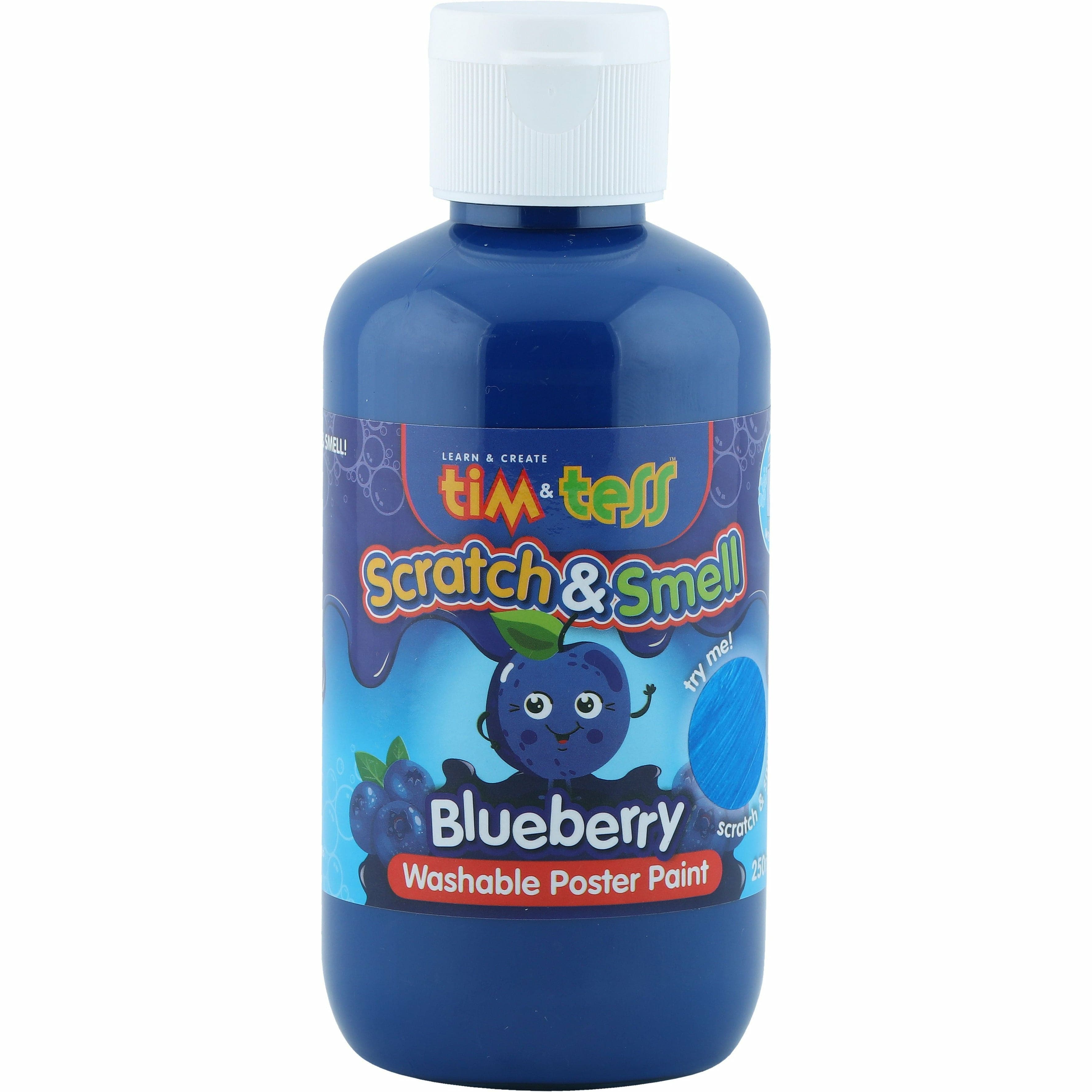 Image of Tim & Tess Scratch & Smell Children's Washable Poster Paint Blueberry 250ml
