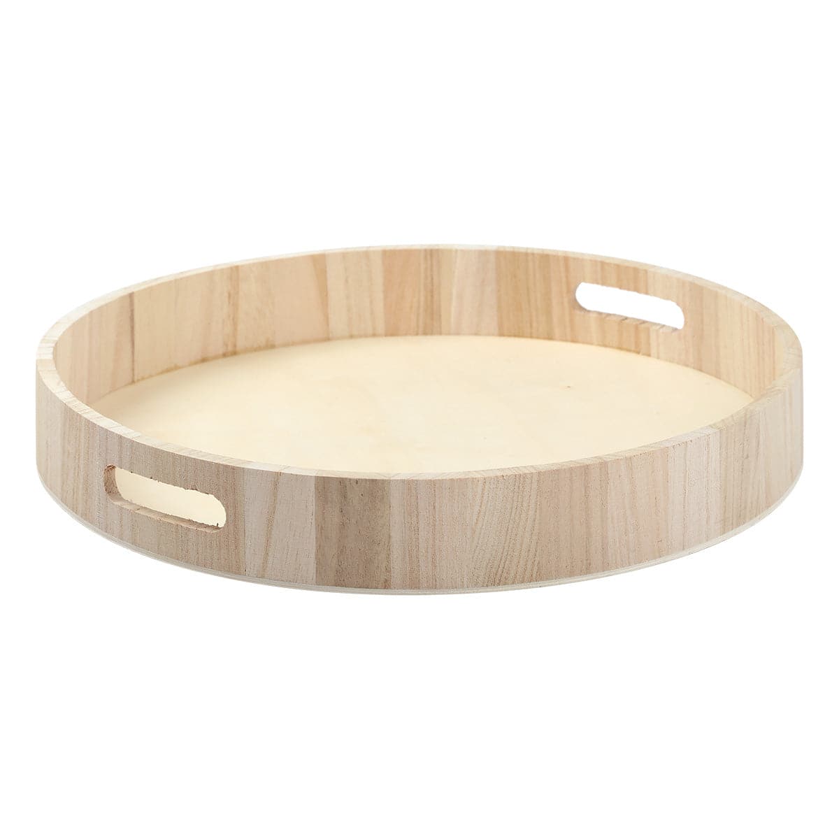 Image of Urban Crafter Round Wooden Drinks Tray 35cm Diameter