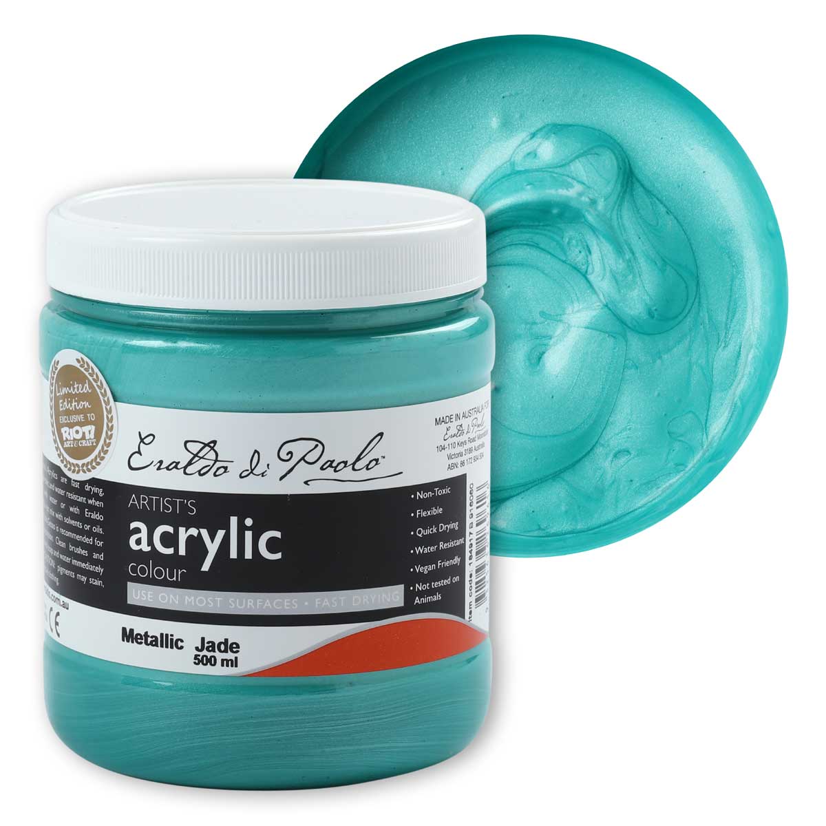 Image of Eraldo Di Paolo Acrylic Paint Metallic Jade 500ml