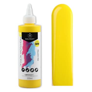 Image of Holcroft High Flow Acrylic Paint Yellow Mid 250ml