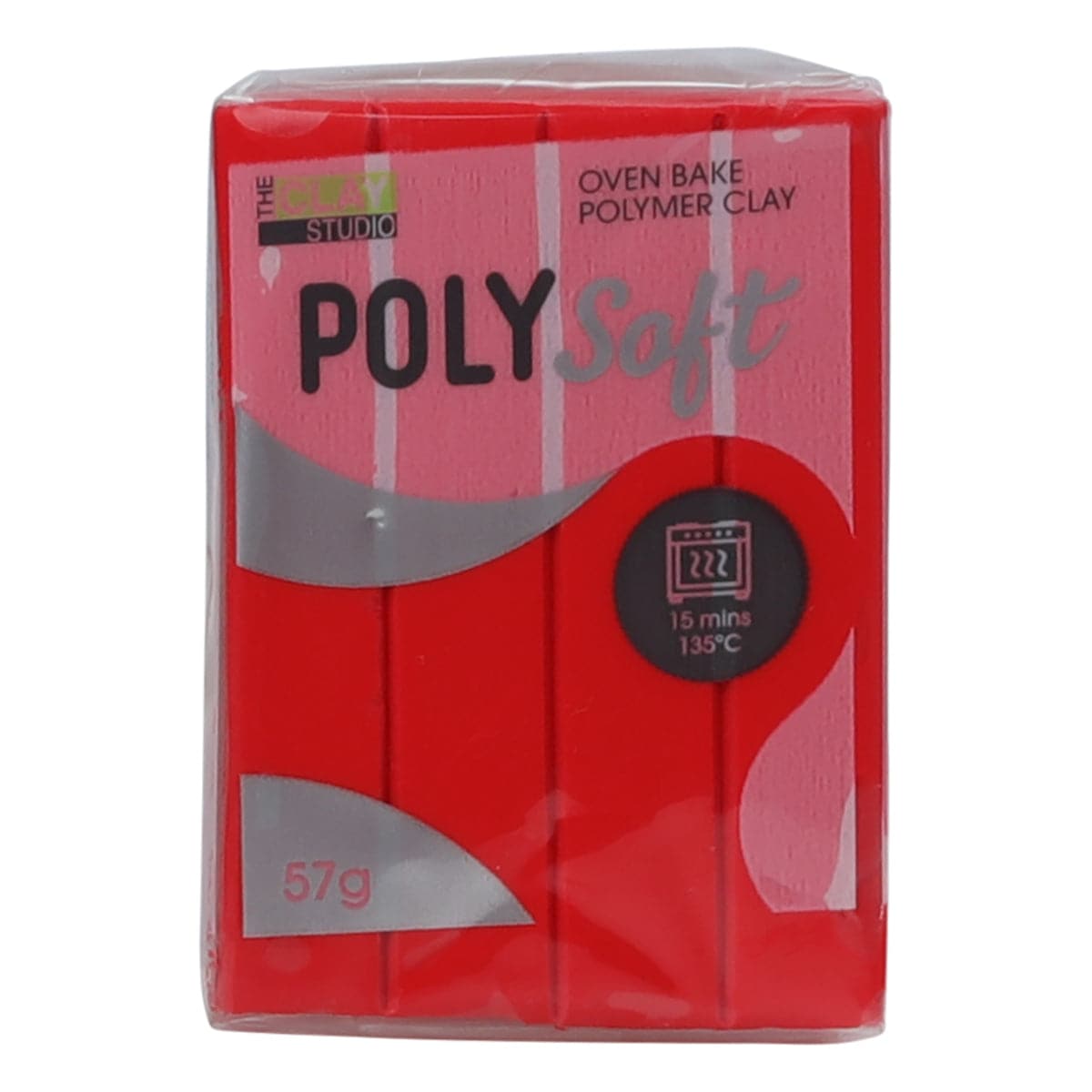 Image of The Clay Studio PolySoft Polymer Clay Red 57g