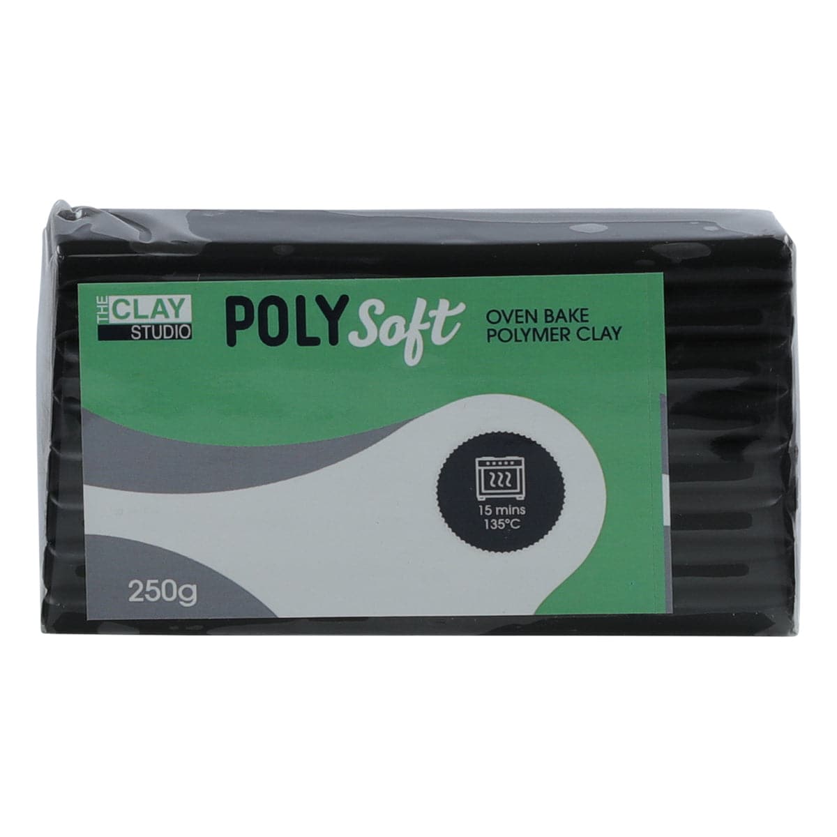 Image of The Clay Studio Polymer Clay Black 250g