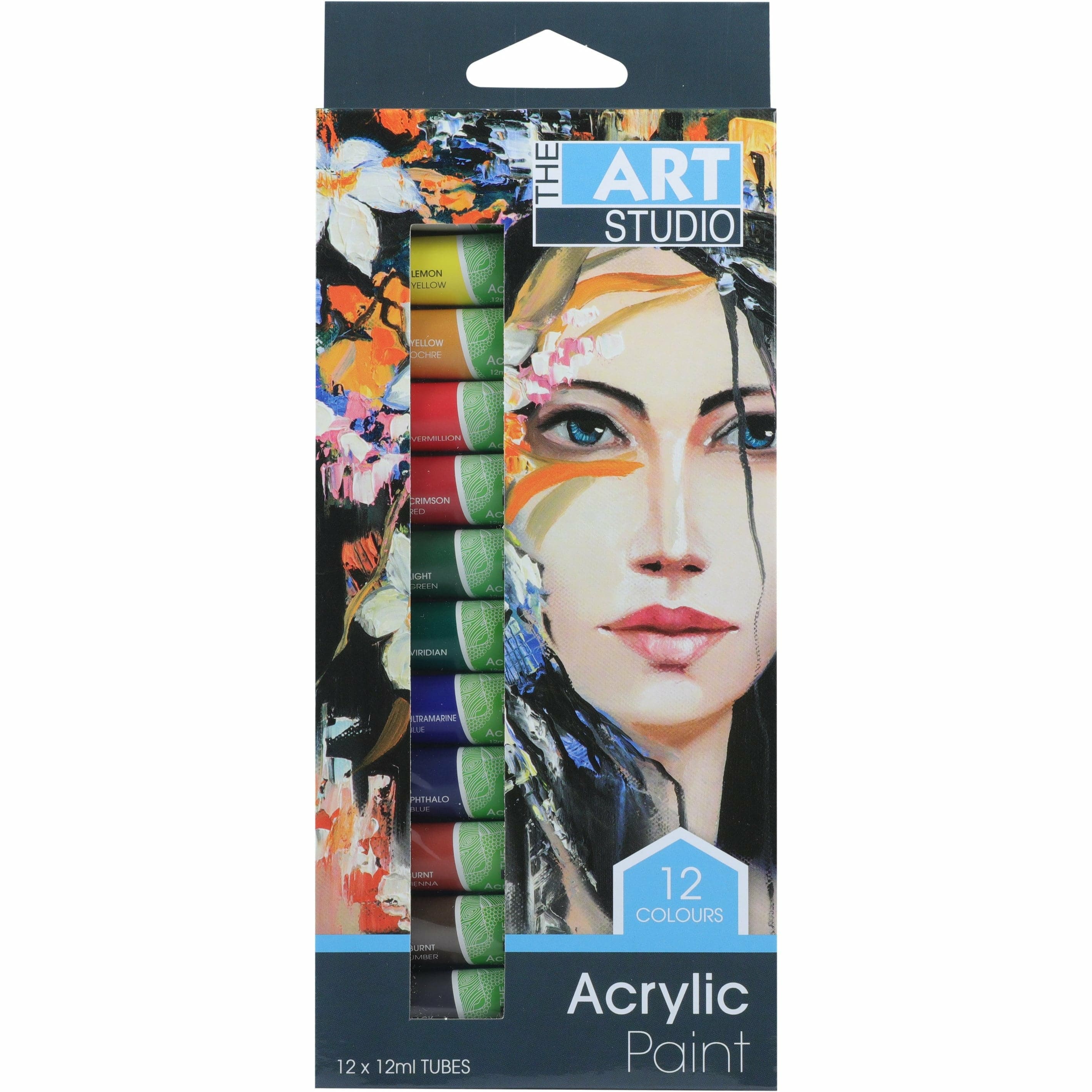 Image of The Art Studio Acrylic Paint Tubes 12 x 12mL