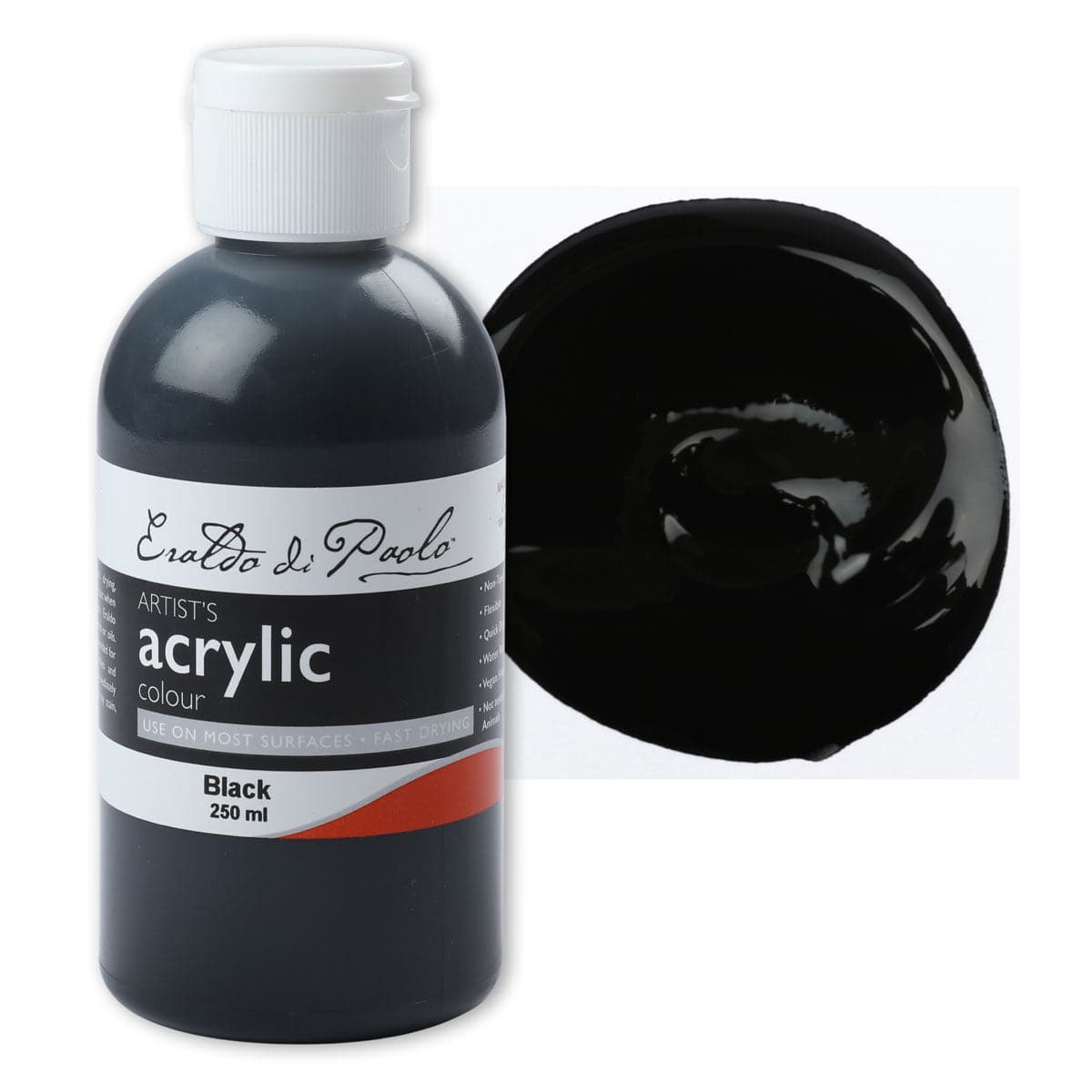 Image of Eraldo Di Paolo Acrylic Paint Black 250ml