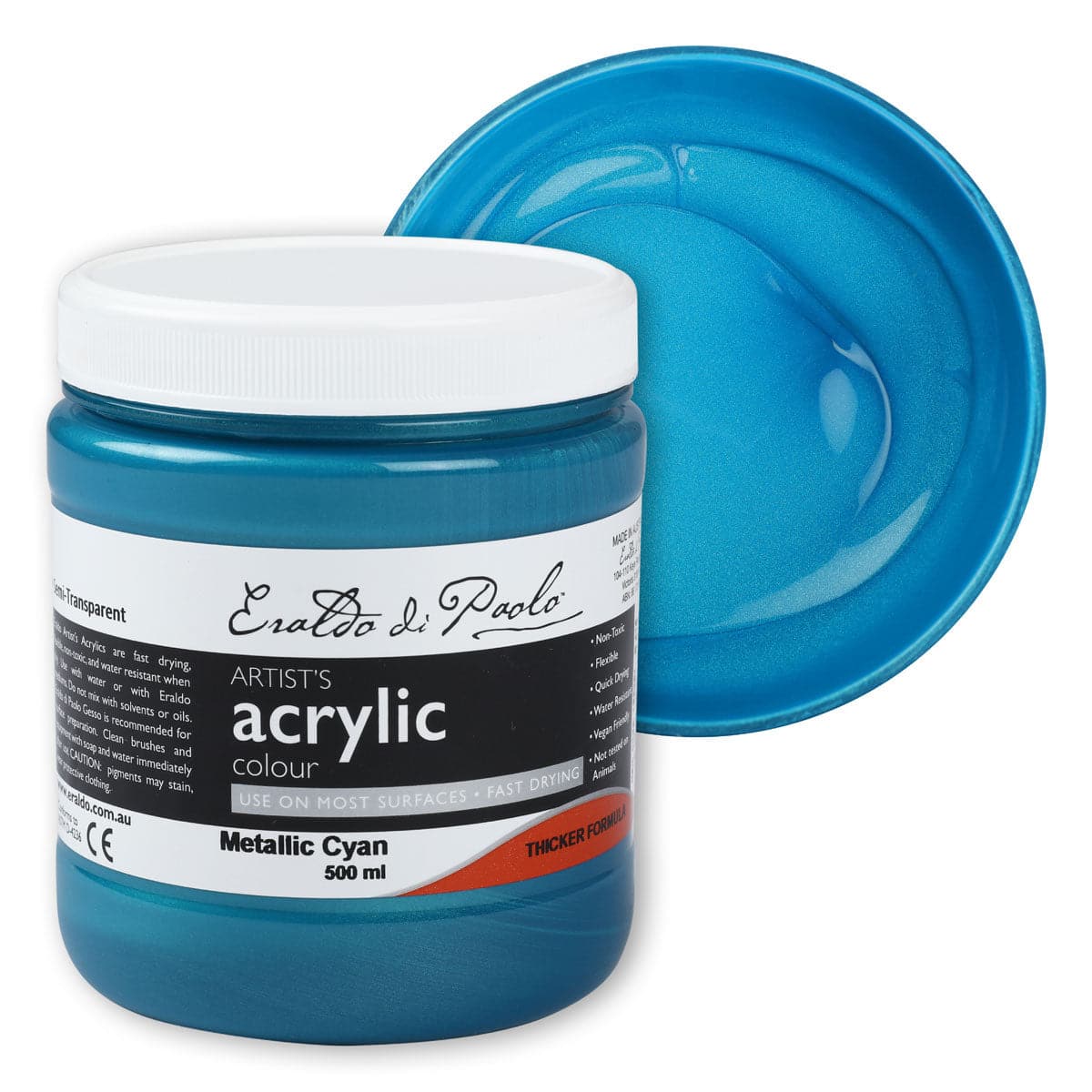 Image of Eraldo Di Paolo Acrylic Paint Metallic Cyan 500ml