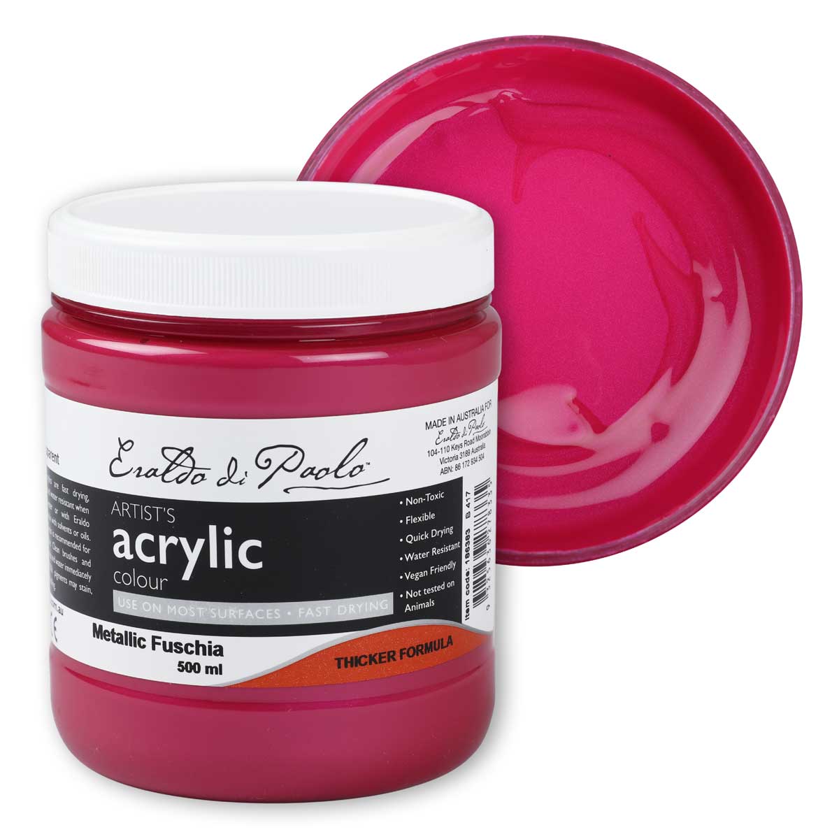 Image of Eraldo Di Paolo Acrylic Paint Metallic Fuschia 500ml