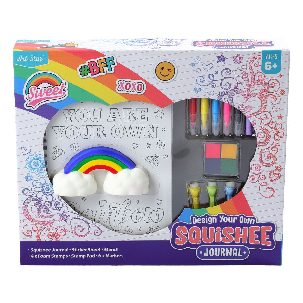 Image of Art Star Design Your Own Rainbow Squishee Journal Kit