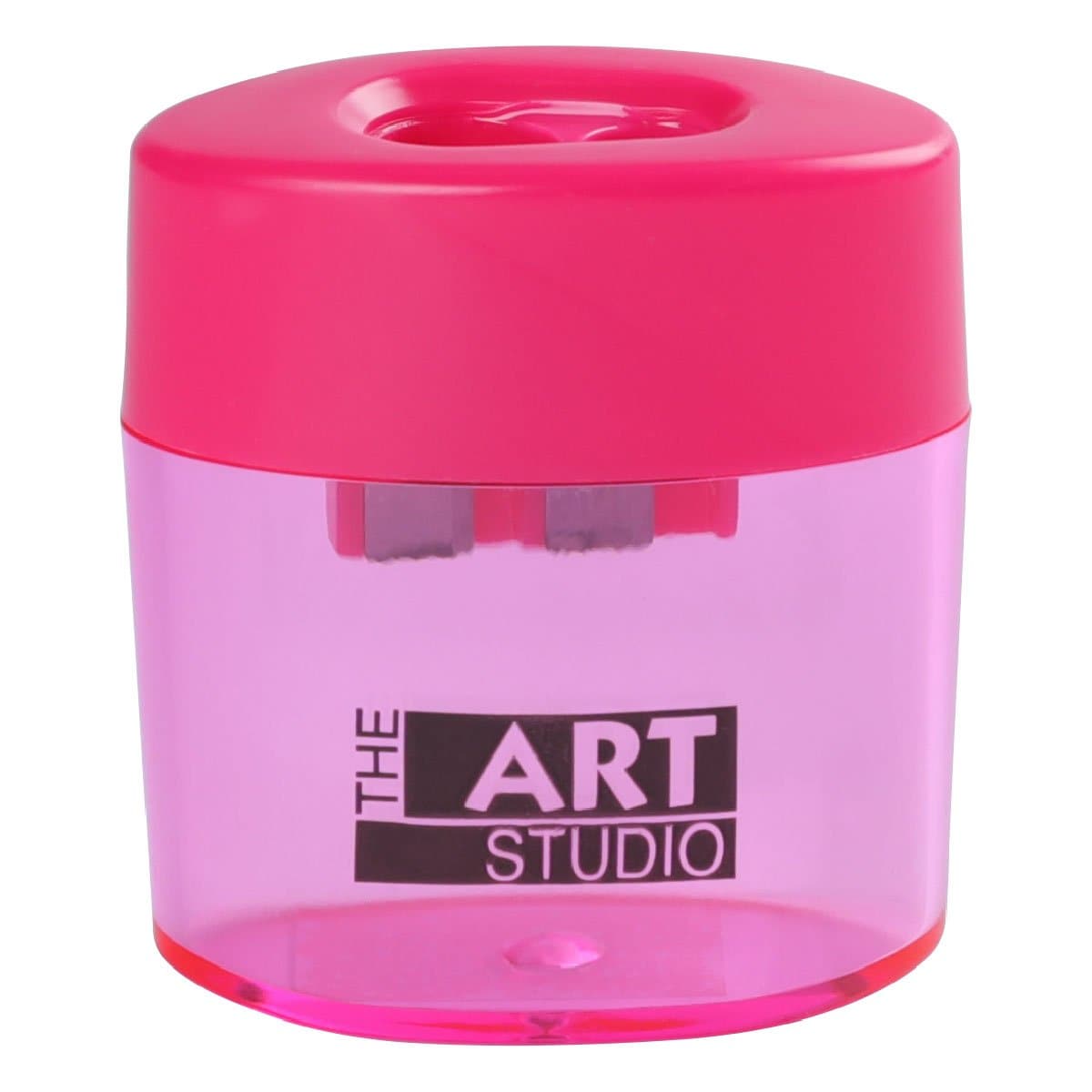 Image of The Art Studio 2 Hole Oval Pencil Sharpener With Catcher